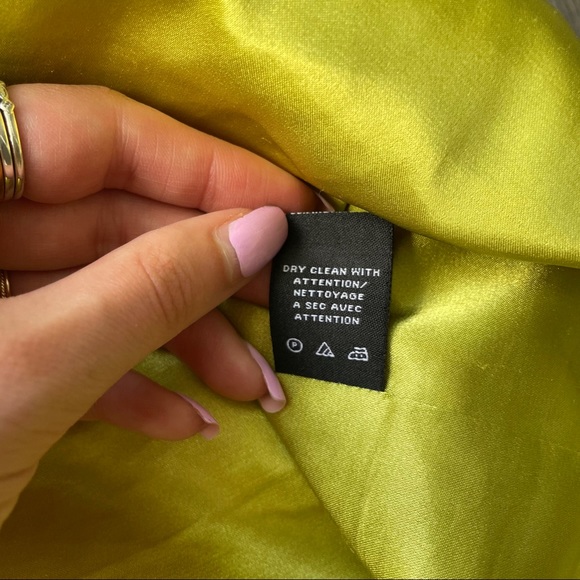 Bedo accordion neon yellow buckle wrap skirt - Picture 4 of 8